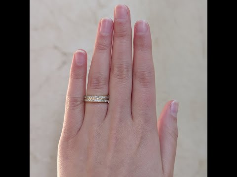 0.48 Carat Double Row Channel Fishtail Set Wedding Band - TwoBirch - TB-WR-0327-WG-H