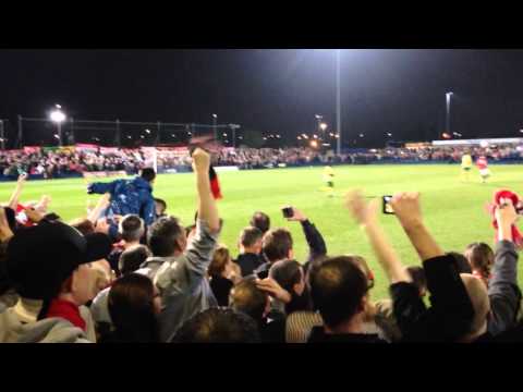 FCUM v Stourbridge 21/4/15 Final whistle pitch invasion