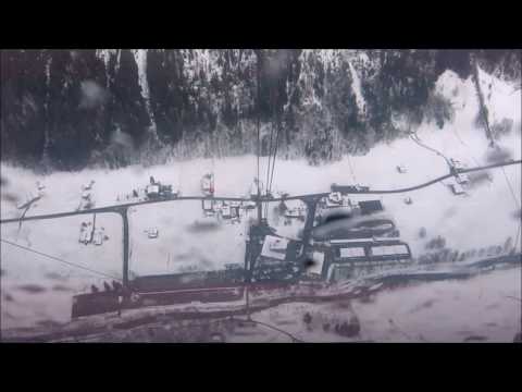 Luftseilbahn Stechelberg - Mürren direkt Transportseilbahn Talfahrt im Winter