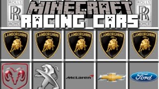 Minecraft RACING CARS MOD / DRIVE LAMBORGHINI AND 