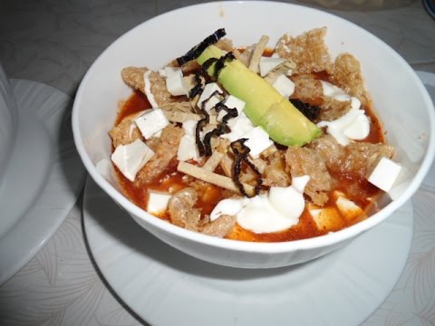 SOPA DE AZTECA-SOPA DE TORTILLA-comiendo rico y facil