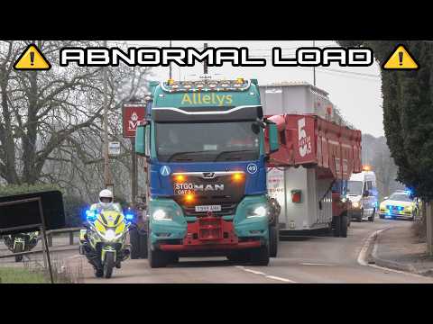 Super sized transport takes over village as police escort 571 tonne vehicle