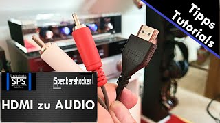 Audio Anschluss aus HDMI Anschluss nachrüsten. Audio aus HDMI Anschluss.