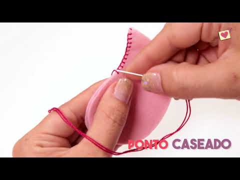 4 Pontos Para Artesanato em Feltro - Caseado, Alinhavo, Palito e Atrás
