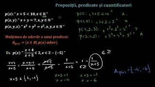 Propoziții, predicate și cuantificatori