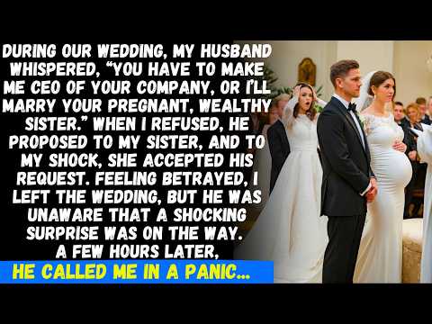 During the wedding, my husband said, You have to make me CEO, or I’ll marry your pregnant sister and