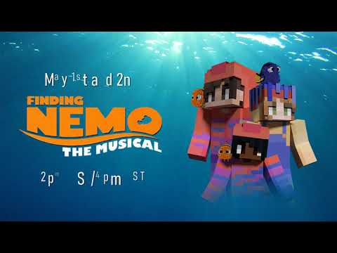 Finding Nemo: The Musical trailer frame of Crush’s sea-turtle scene with wave-like lighting and EAC visuals