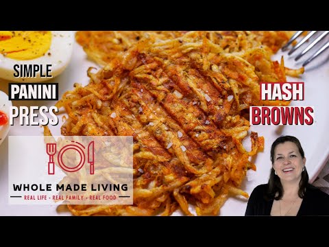 Delicious Homemade Panini Press Hash Browns In 30! #recipe #cooking #hashbrowns