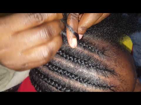 Tuto Jolie Natte Simple, Pour L'école - Tresse Africaine Pour Perruque, Coiffure Pour Petite Fille