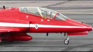 preview picture of video 'Red Arrow BAe Hawk at RAF Odiham (R/C Turbine Model)'