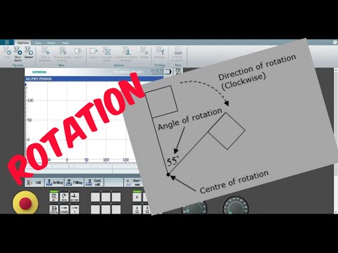 Rotational command (G68 & G69 in Siemens) - how to rotate profile or coordinates in SINUMERIK 840DSL