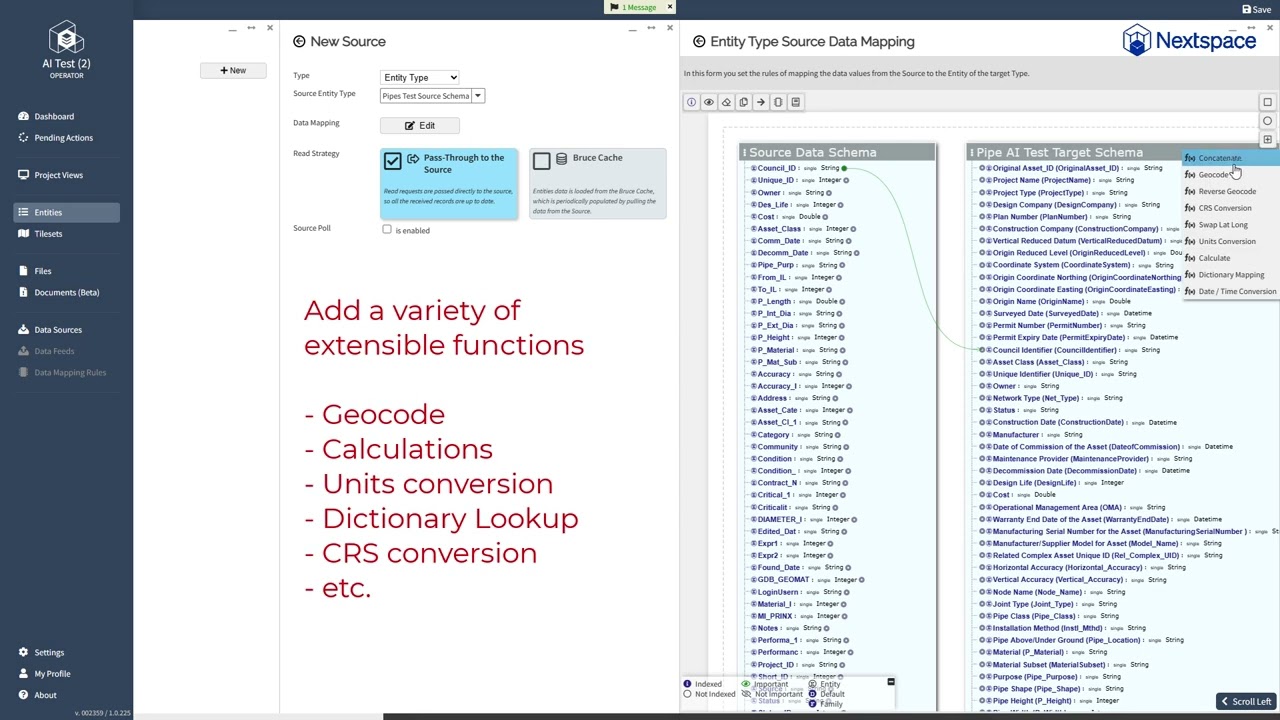 Demo - AI Powered Data Schema Mapping Tool - Nextspace Digital Twin Platform