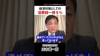 経済対策として消費税一律5% #国民民主党  玉木雄一郎 #経済 #消費税 #消費税減税