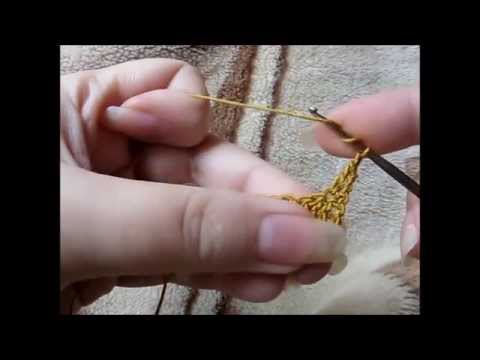 Maranta i szydełko - podwójny słupek na dwóch nóżkach