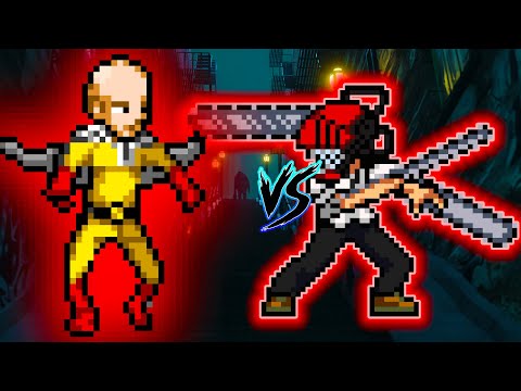 (NEW) CHAINSAW MAN JUS SX VS EVIL SAITAMA IN JUMP FORCE MUGEN