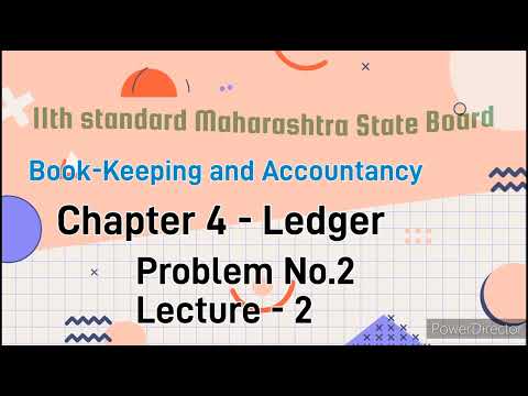 Ledger - Problem No.2, 11th Std - In Marathi