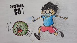 Download lagu Drawing of boy kicking Corona | Go Corona, Go! mp3 Download lagu Drawing of boy kicking Corona | Go Corona, Go! mp3