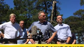 preview picture of video 'Virginia governor tours tornado-ravaged campground'