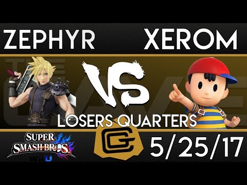 TCG Sm4sh - Xerom (Ness) vs Zephyr (Cloud) - Losers Quarters - Smash 4 - 5/25/17
