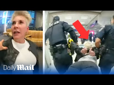 Drunk passenger puts up a fight with cops and airport staff after being denied from boarding plane