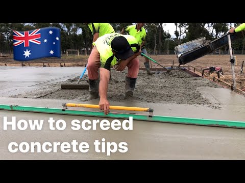 How to screed concrete tips