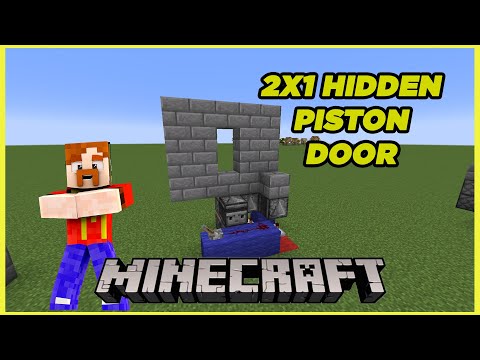 Minecraft 1.20 EASY 2x1 Hidden Piston door / Hipster Door | Minecraft Tutorial | Super compact