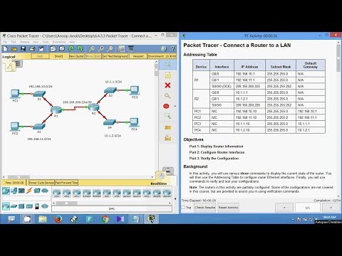 6.4.3.3 Packet Tracer - Connect a Router to a LAN