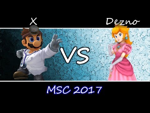 MSC 2017 SSBM -  Dezno (Peach) vs X (Dr. Mario) - Smash Melee Pools