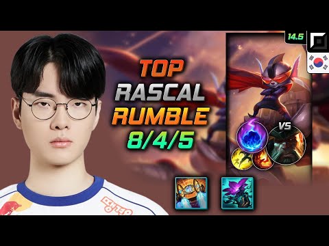 Rumble Top Build Rascal Hextech Rocketbelt Arcane Comet - LOL KR Master Patch 14.5