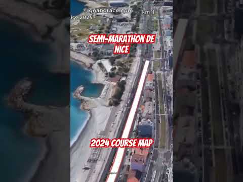 21.1 km Semi-Marathon International de Nice 2024, 3D video course map