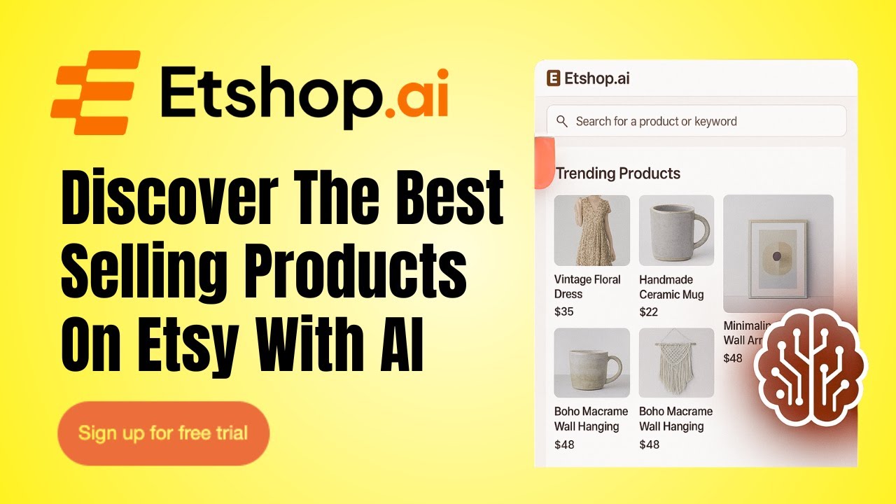 Discover The SECRET to Finding Top Selling Etsy Products with Etshop AI