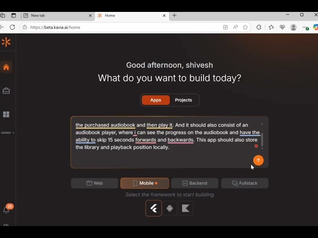 How to build mobile apps with KAVIA