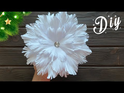 Beautiful Paper Snowflake Christmas Craft Decorations DIY Tutorial