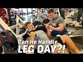 MY CLIENT TRYS MY LEG WORKOUT! | Painful Leg Day