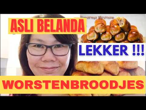 Worstenbroodjes maken | Dutch sausage rolls | Roti Sosis khas dari provinsi Brabant Utara di BELANDA
