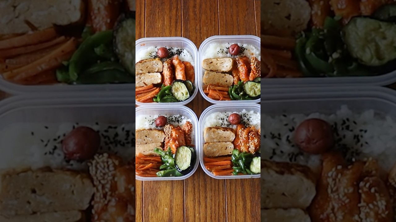 ご飯がすすむ✨甘辛鶏スティック弁当🍱🍖💖