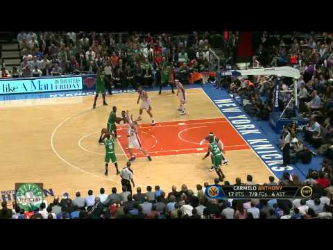Rajon Rondo hits two long 3 pointers vs.New York Knicks 4/17/2012 [HD]