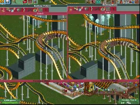 My RCT2 Coaster-- BeeSting Dueling Coaster