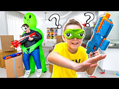 Catch Me if You Can: Funny Dart Blaster Game with Roman and Max