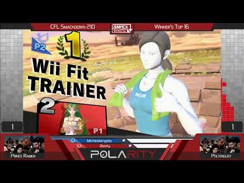 CFL Smackdown Ultimate 210 - PrinceRamen (Palutena) vs Poltergust (Wii Fit Trainer) - Winners Top 16