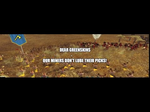 Dwarf Miners dont use Lube (Total War Warhammer Dwarves 2)