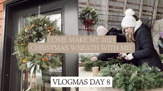 come to a wreath making workshop with me and my friends | Vlogmas Day 8!