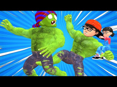 Strong Nick Transform NickHulk Saves Tani vs Giant Zombie - Scary Teacher 3D Funny Animation