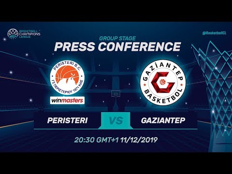 Peristeri winmasters v Gaziantep - Press Conference - Basketball Champions League 2019-20