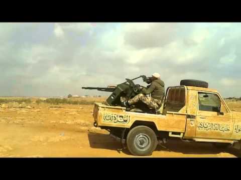 استهداف حاجز أم المياذن في ريف درعا برشاش 14.5 من قبل لواء خيالة الزيدي