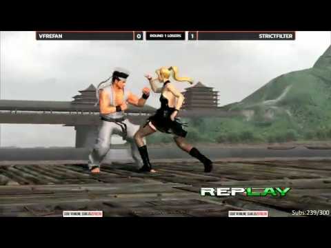 VF5FS Online Tourney #1 StrictFilter (Akira) vs. VFREFan (Sarah) [4K/60fps]