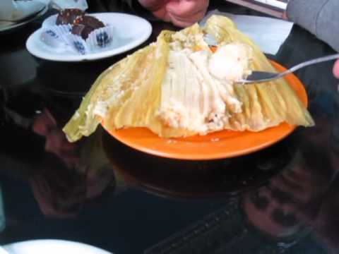 Traditional Ecuadorian Food: We're Eating a Humita in a Panaderia