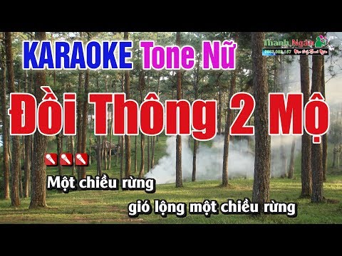 Đồi Thông Hai Mộ Karaoke Tone Nữ  - Nhạc Sống Thanh Ngân