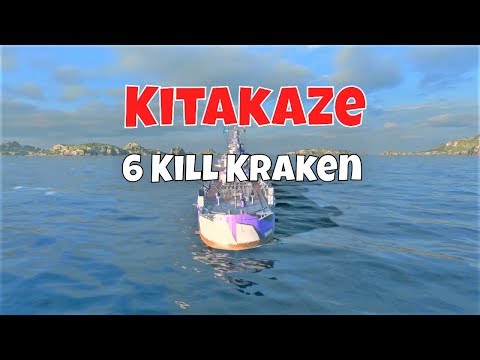 Kitakaze T9 IJN DD | 6 Kills, Kraken | World of Warships