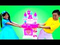Emma Pretend Play With Princess Castle Kitchen Play Set Kids Food Toys